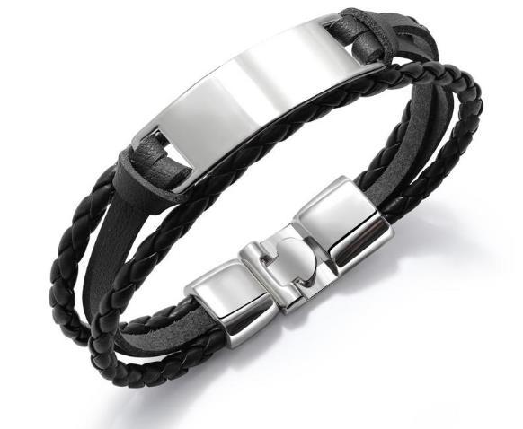 Black Multilayer Leather Bracelet