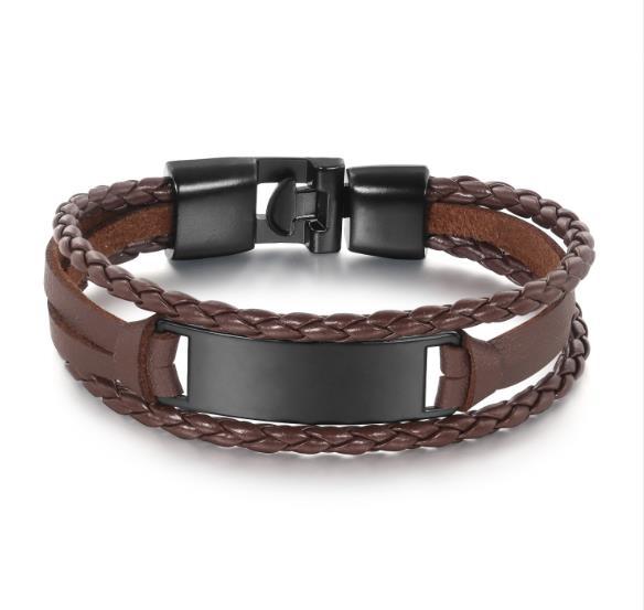 Black Multilayer Leather Bracelet