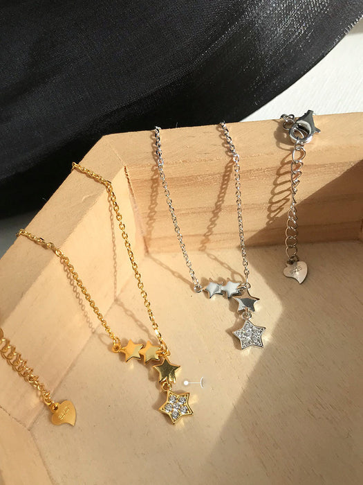 Cubic Zircon Clavicle Chain Necklace