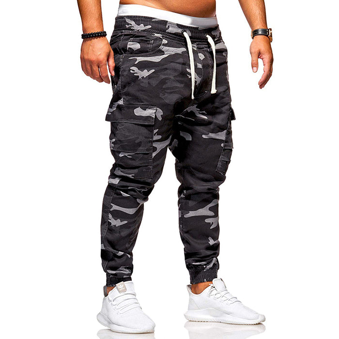 Men's Camouflage Drawstring Casual Pants