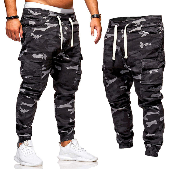 Men's Camouflage Drawstring Casual Pants