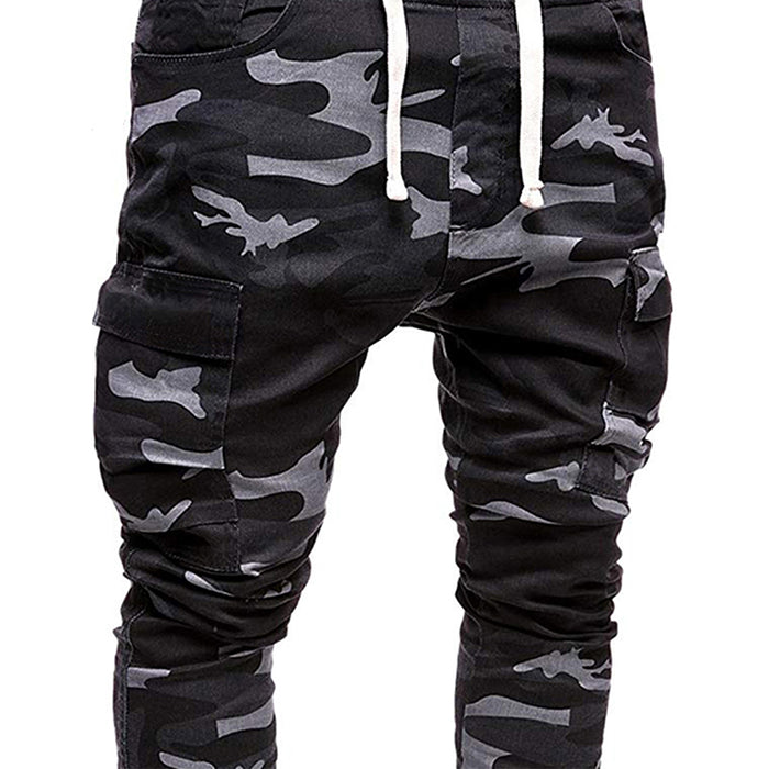 Men's Camouflage Drawstring Casual Pants