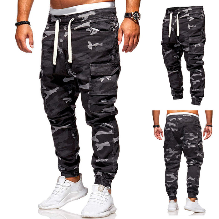 Men's Camouflage Drawstring Casual Pants