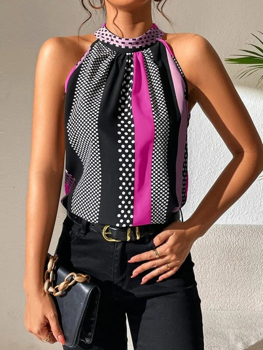 Polka Dot Color Matching Camisole