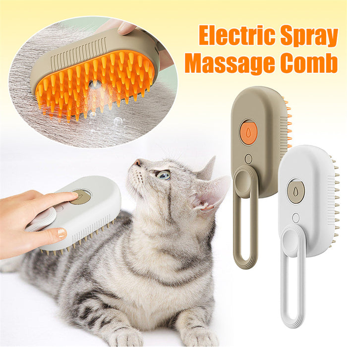 Cat & Dog 3 In 1 Steam Brush Electric Spray - Pet Grooming & Hair Removal Combs