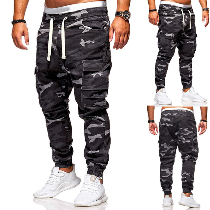 Men's Camouflage Drawstring Casual Pants