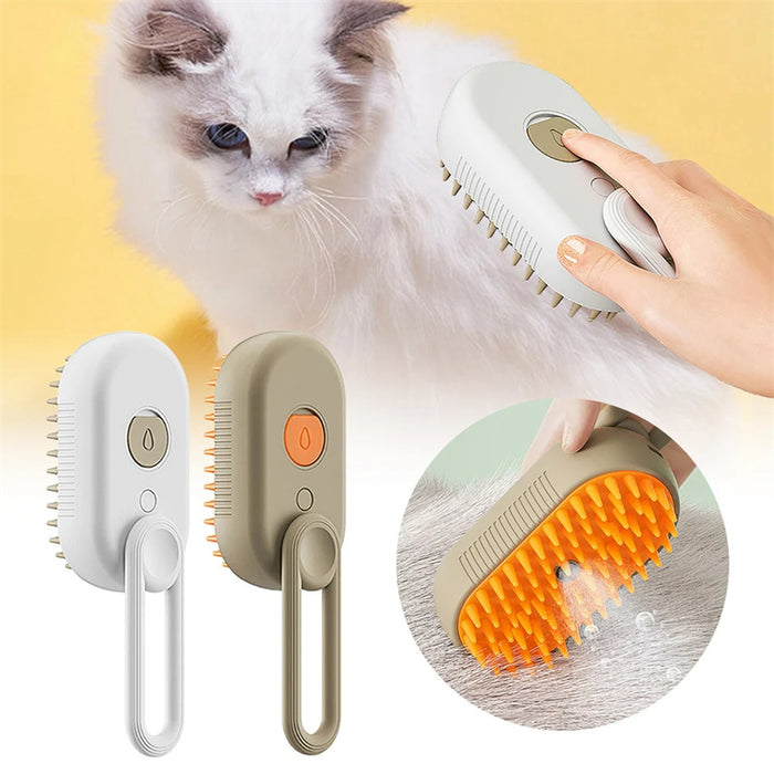 Cat & Dog 3 In 1 Steam Brush Electric Spray - Pet Grooming & Hair Removal Combs