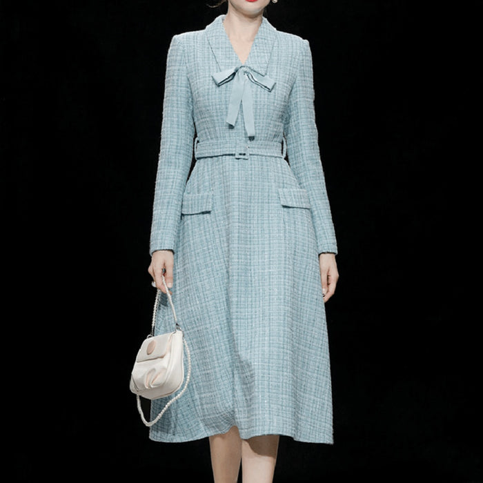 Tweed Waist-tight Slimming Suit Dress