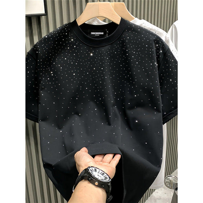 Men's T-shirt Niche Starry Hot Drilling