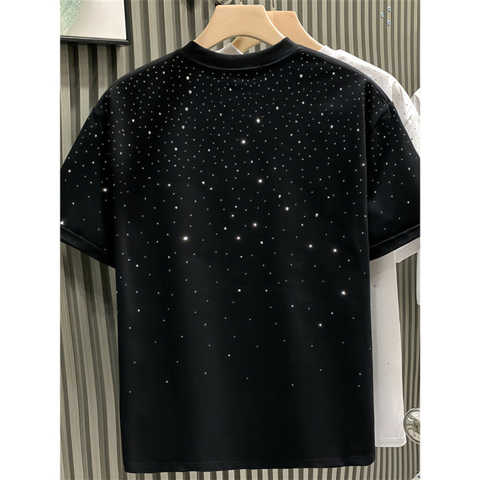 Men's T-shirt Niche Starry Hot Drilling