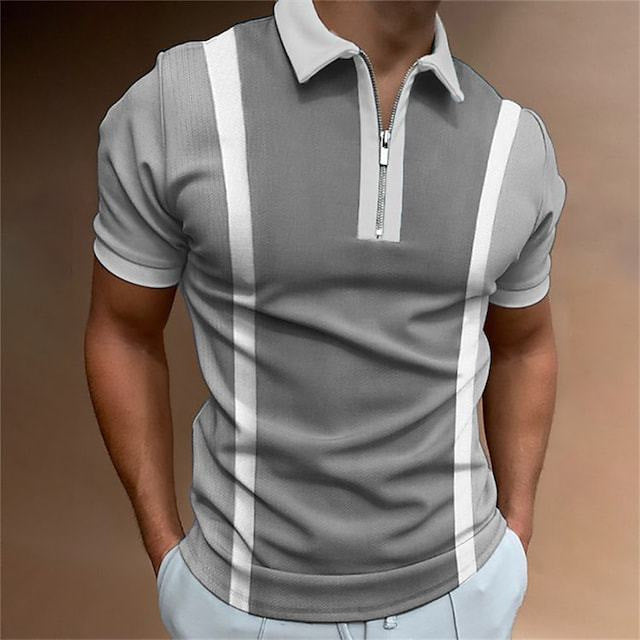 3D Digital Printing Zipper Polo Shirt