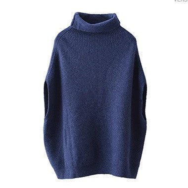 Pullover Sleeveless Turtleneck Knitting Sweater