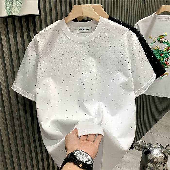 Men's T-shirt Niche Starry Hot Drilling