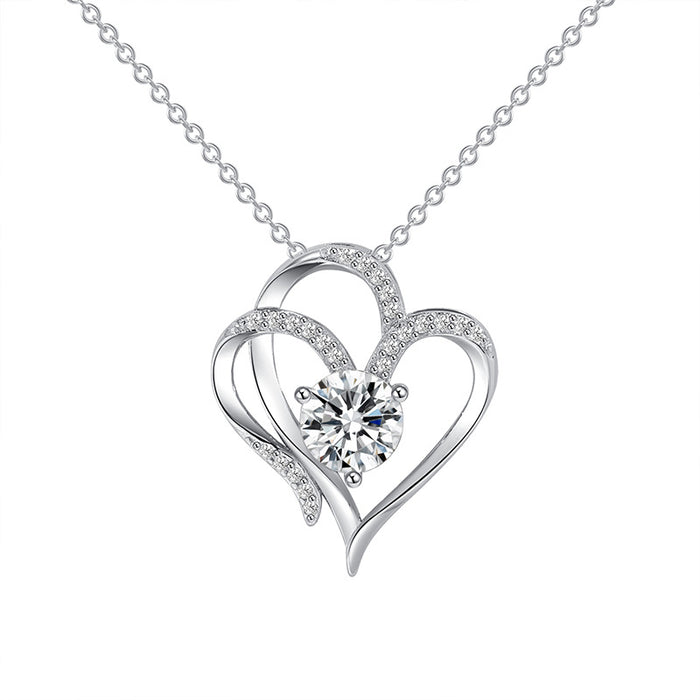 Zircon Double Love Necklace