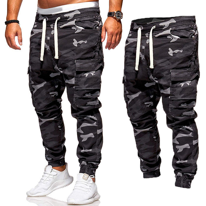 Men's Camouflage Drawstring Casual Pants