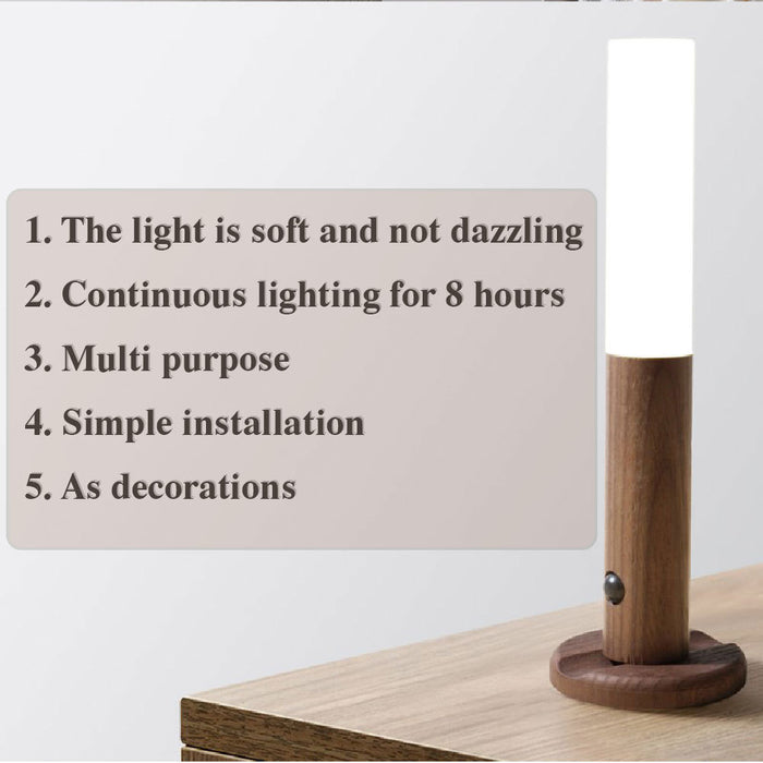 Magnetic Wood Wireless Night Light