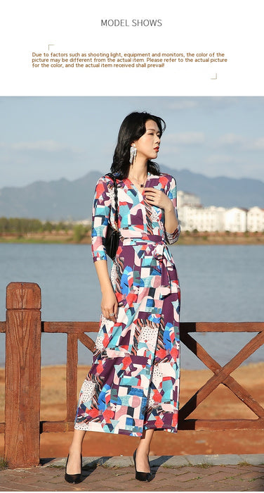 Seaside Holiday Slim High Waist Dress