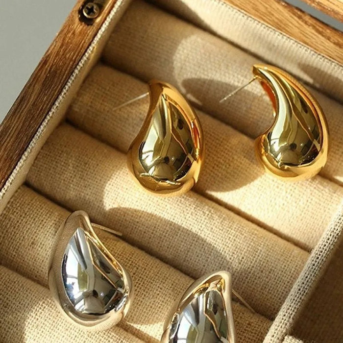 18K GOLD PLATED RAINDROP  EARRINGS