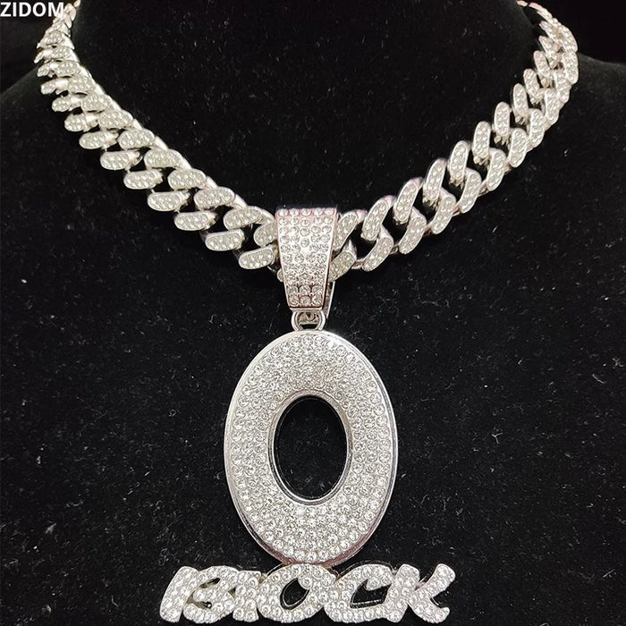 O BLOCK CUBAN PENDANT CHAIN