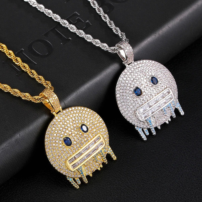 FROZEN EMOJI PENDANT NECKLACE