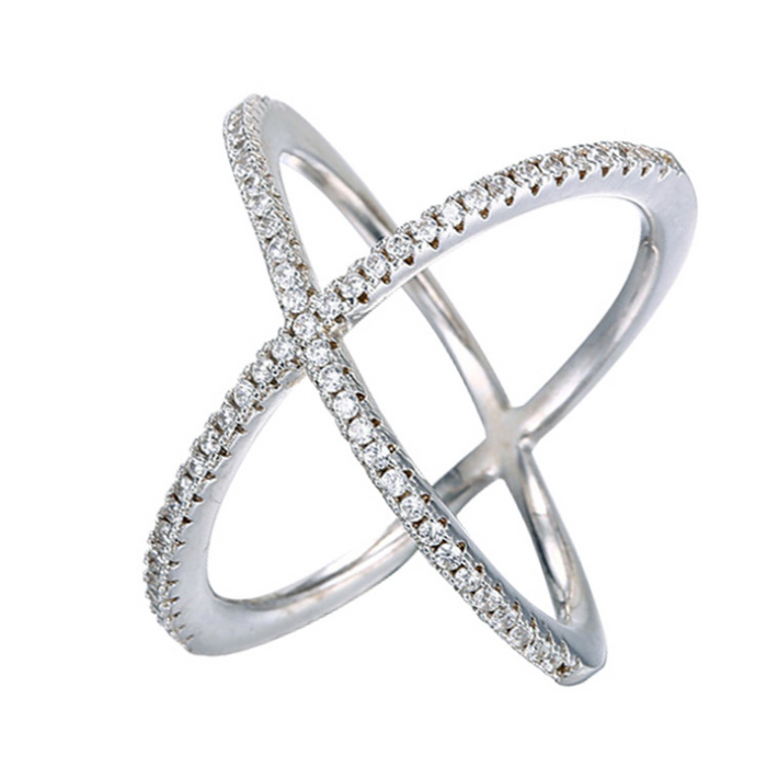 Diamond CZ Cross Rings