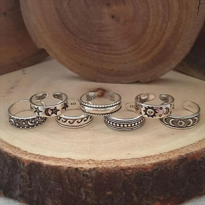 7PC SET TOE RINGS