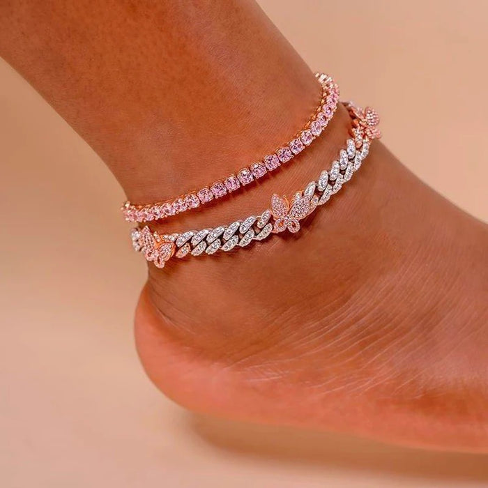 Miami Cuban Butterfly Anklet