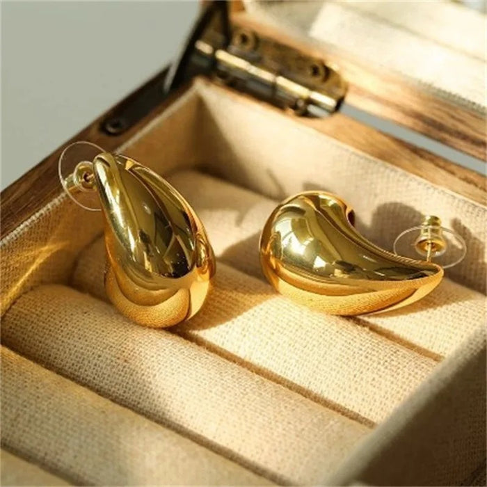 18K GOLD PLATED RAINDROP  EARRINGS