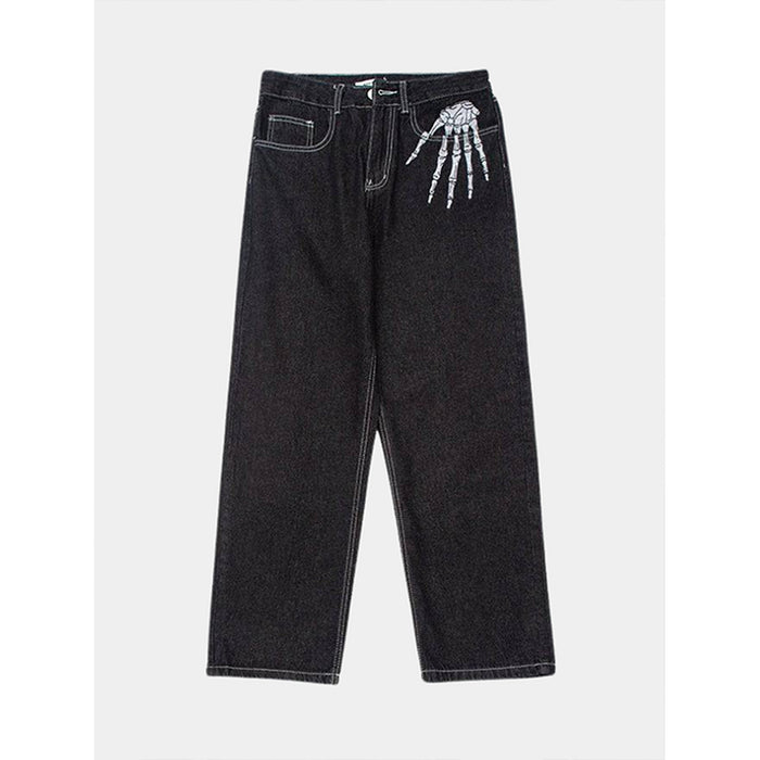 Skull Hand Bone Jeans