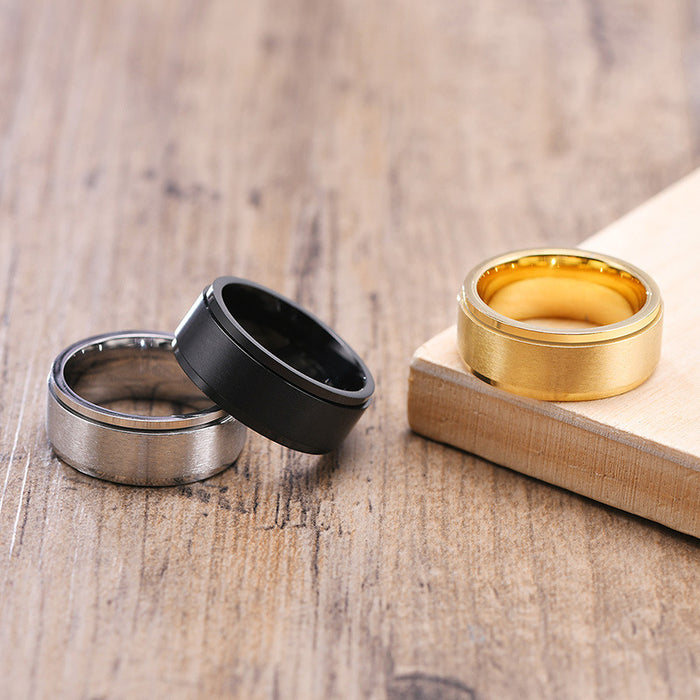 8MM BAND RING GOLD/SILVER