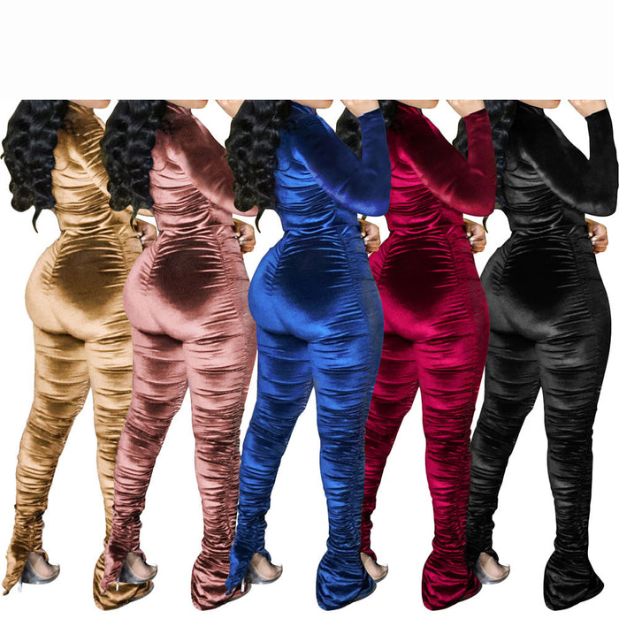 Women's Velvet Tracksuit Set