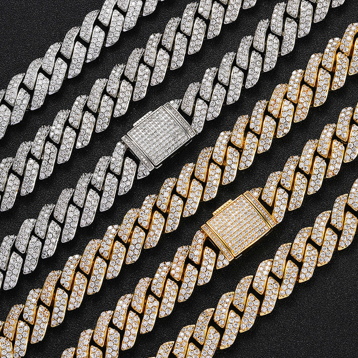 DIAMOND 14MM CUBAN CHAIN & FREE BRACELET BUNDLE