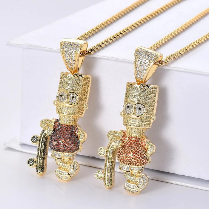 SIMPSON SKATEBOARD PENDANT CHAIN