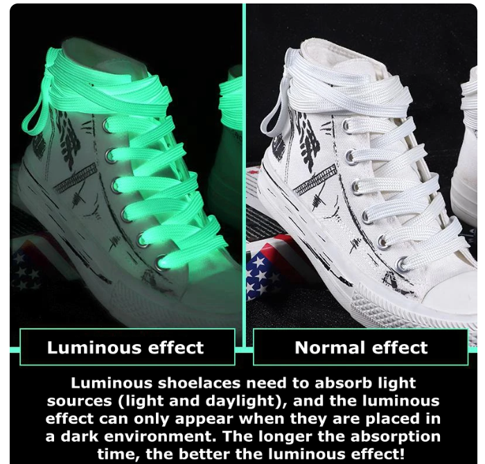 LUMINOUS FLAT SHOELACES