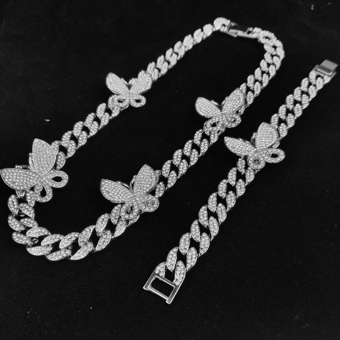 MIAMI BUTTERFLY CUBAN CHAIN + FREE BUTTERFLY CUBAN BRACELET