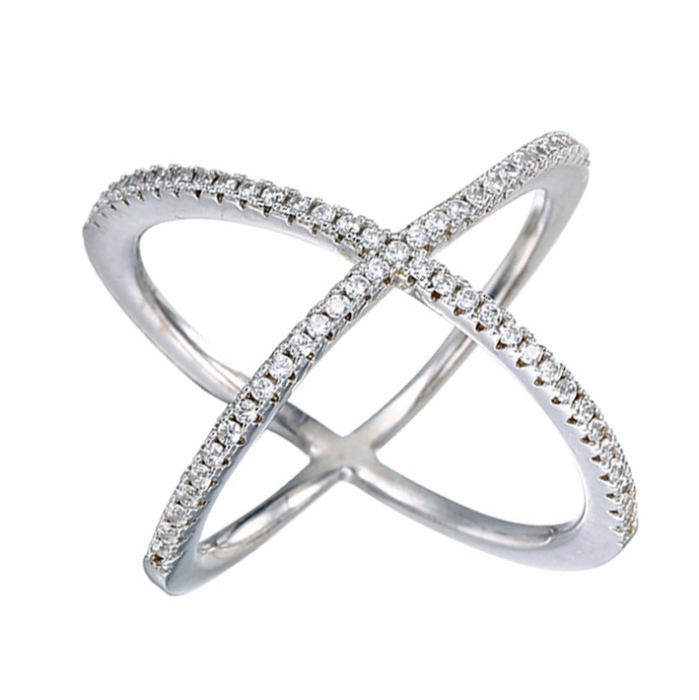 Diamond CZ Cross Rings