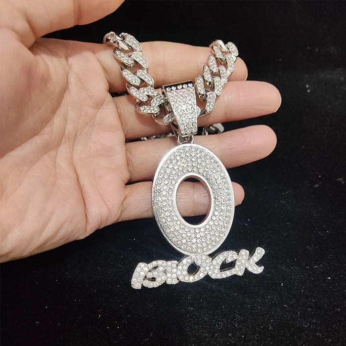 O BLOCK CUBAN PENDANT CHAIN