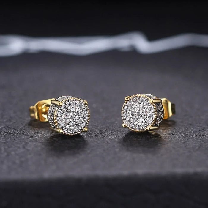 Glam Gold Stud Earrings