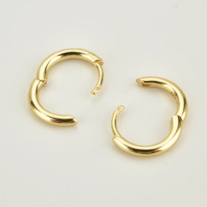 Dual-tone Silver & Gold Hoops