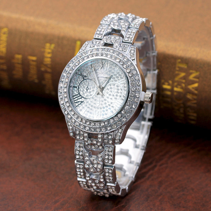 ICED CUBAN BRACELET + DIAMOND NECKLACE + WATCH BUNDLE