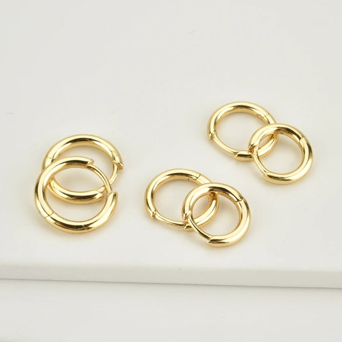 Dual-tone Silver & Gold Hoops