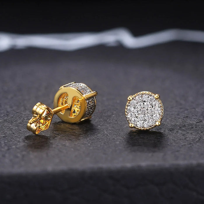 Glam Gold Stud Earrings