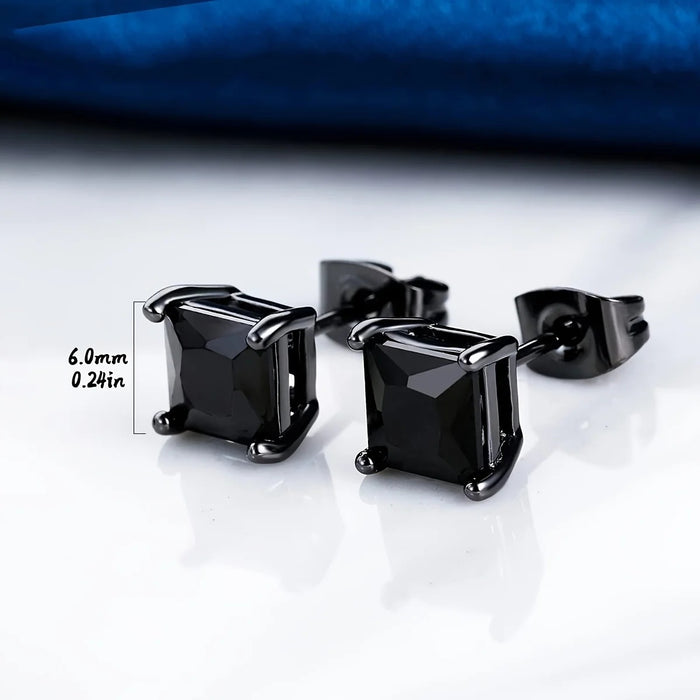 BLACK CZ DIAMOND STUD