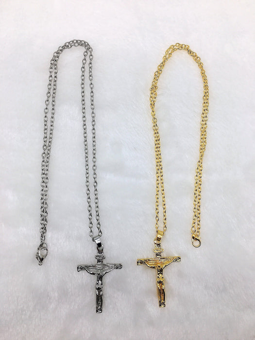 18K Gold Jesus Cross Necklace