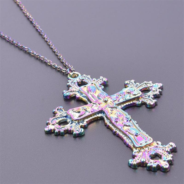 SPECTRUM CROSS NECKLACE