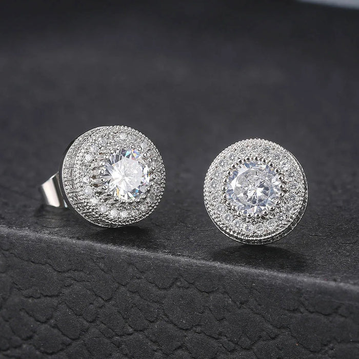 Small Stud Iced Earrings