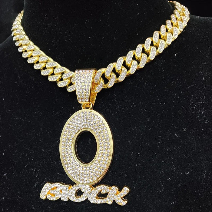 O BLOCK CUBAN PENDANT CHAIN