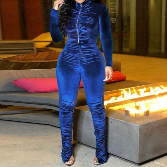 Women's Velvet Tracksuit Set