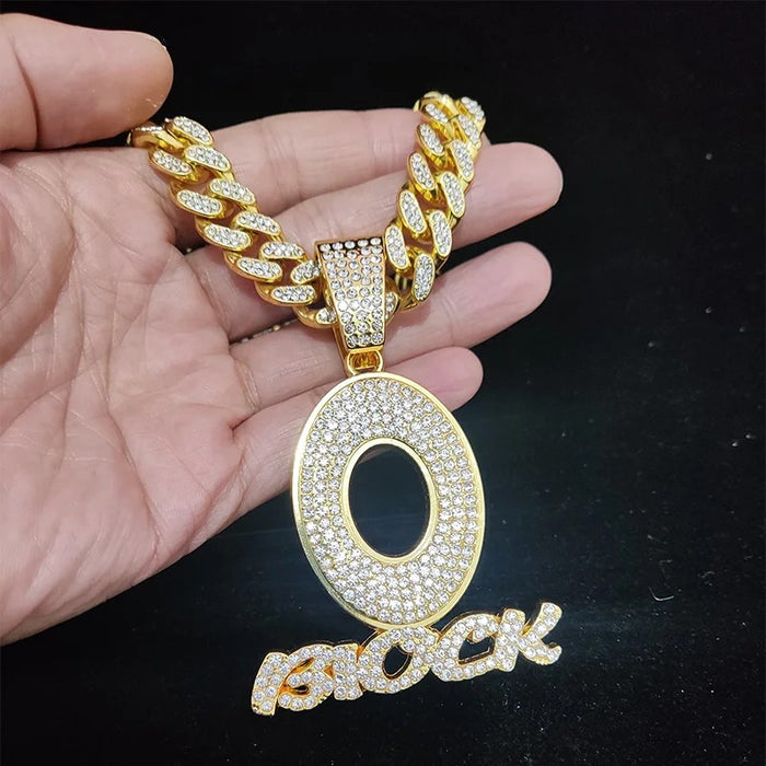 O BLOCK CUBAN PENDANT CHAIN