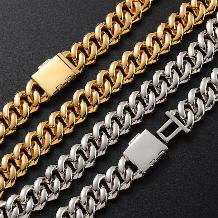 DIAMOND 14MM CUBAN CHAIN & FREE BRACELET BUNDLE